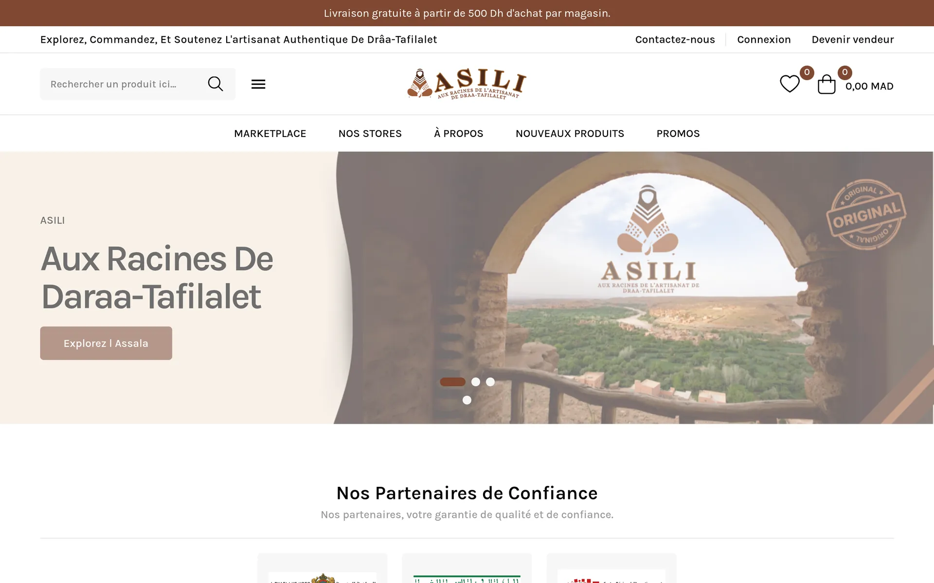 Capture d'écran du projet Asili Marketplace